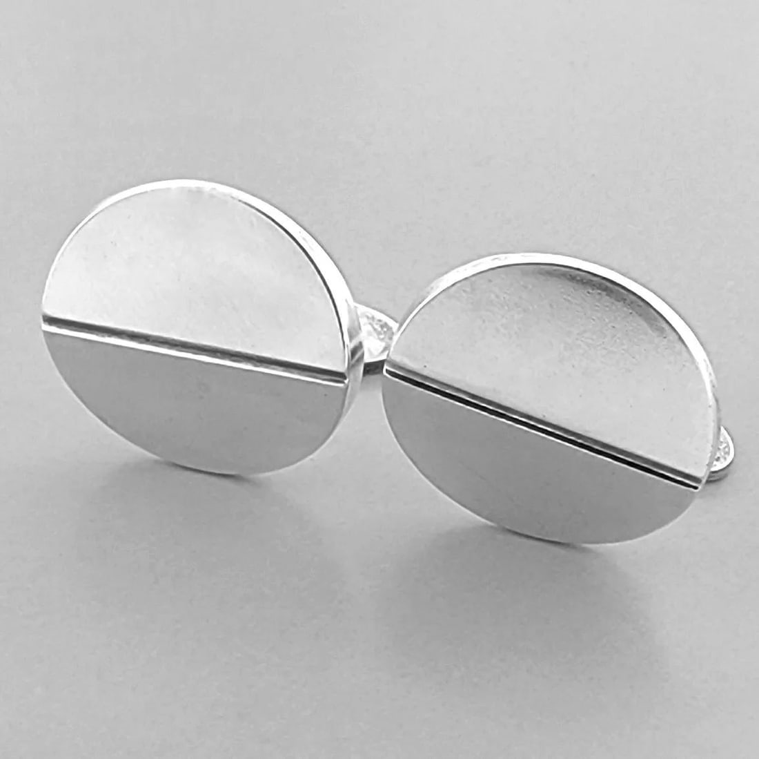 VINTAGE GEORG JENSEN STERLING SILVER MODERNIST CUFFLINKS 106 (1 of 2)