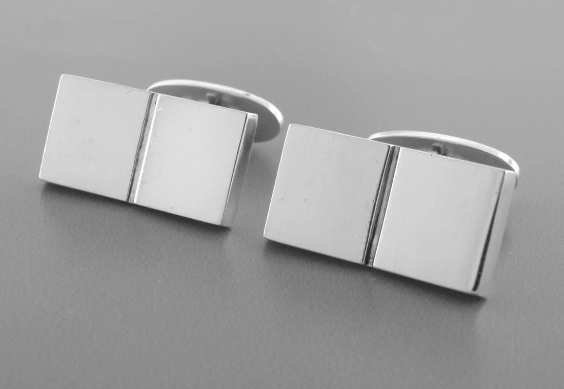 VINTAGE GEORG JENSEN STERLING SILVER OPEN BOOK CUFFLINKS 109 (1 of 2)