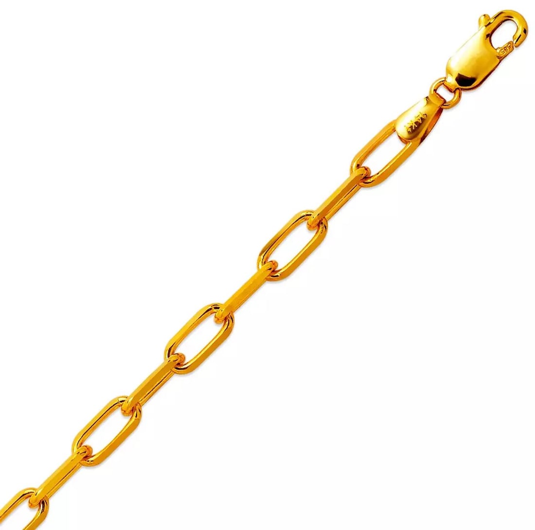 NEW 14K YELLOW GOLD FORZATA BRACELET: NEW 14K YELLOW GOLD FORZATA BRACELET 14K Yellow Gold Approx. 120 Gauge (4.5mm Wide) High Polished Lobster Lock Available in White and Rose Gold