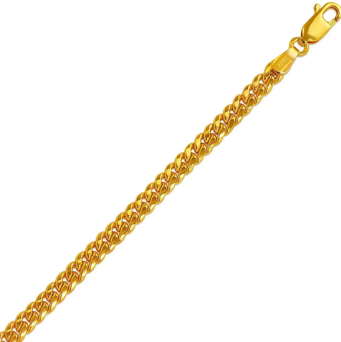 NEW 14K YELLOW GOLD MIAMI CURB CHAIN NECKLACE (1 of 2)