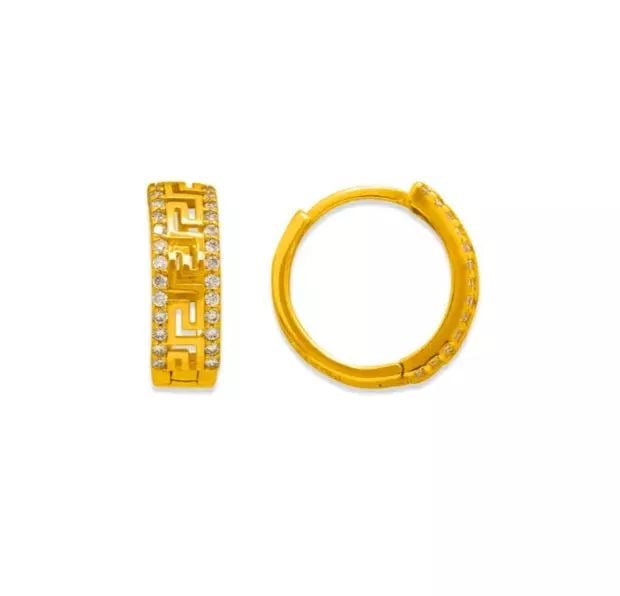 NEW 14K YELLOW GOLD HUGGIE CZ EARRINGS: NEW 14K YELLOW GOLD HUGGIE CZ EARRINGS 14K Yellow Gold Approx. 5x14mm High Polished/Cubic Zirconia Available in White Gold Weight: 2.3 Grams