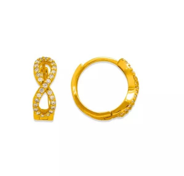 NEW 14K YELLOW GOLD HUGGIE CZ EARRINGS: NEW 14K YELLOW GOLD HUGGIE CZ EARRINGS 14K Yellow Gold Approx. 5x14mm High Polished/Cubic Zirconia Available in White Gold Weight: 2.2 Grams
