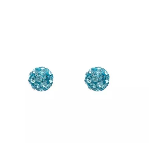 NEW 14K YELLOW GOLD BLUE BALL ENAMEL CZ STUD EARRINGS: NEW 14K YELLOW GOLD BLUE BALL ENAMEL CZ STUD EARRINGS 14K Yellow Gold Approx. 5mm Cubic Zirconia Screw Backing Available in Sizes 5mm-7mm Available Colors: Black, Multi-Color, Pink, Red, White Weight: