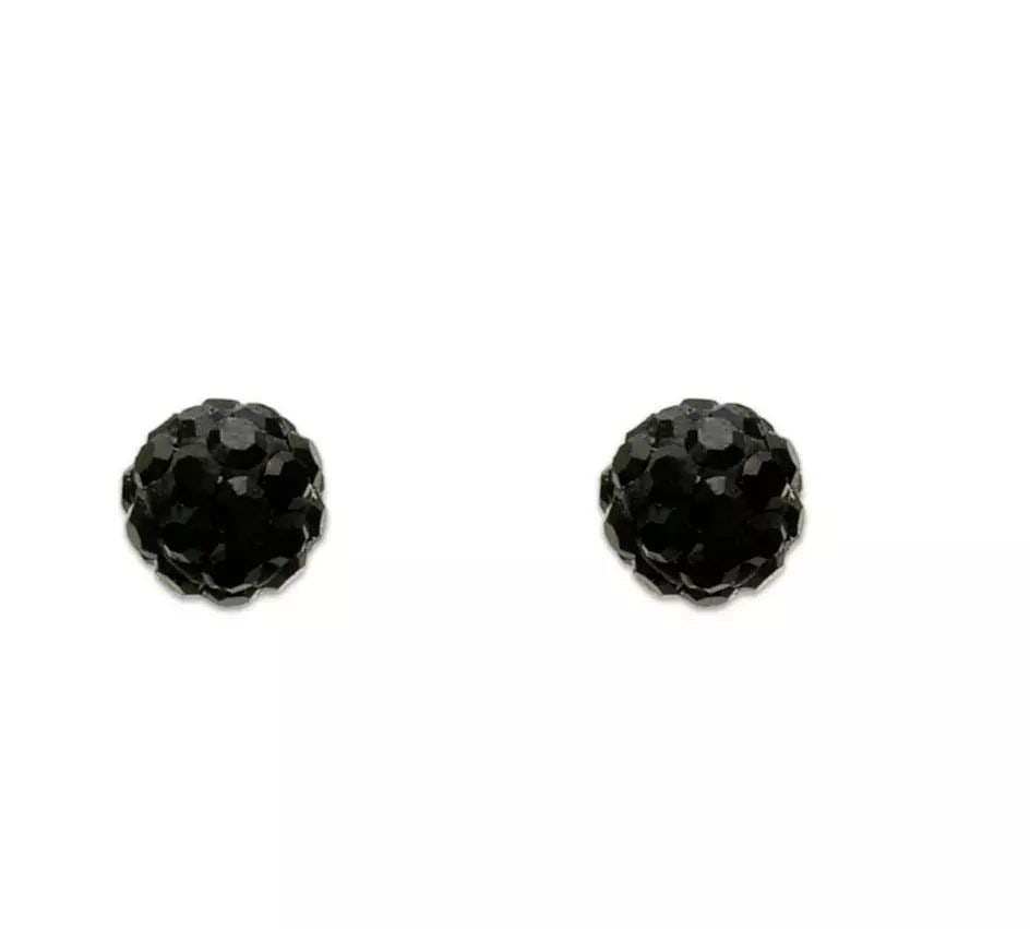 NEW 14K YELLOW GOLD BLACK BALL ENAMEL CZ STUD EARRINGS: NEW 14K YELLOW GOLD BLACK BALL ENAMEL CZ STUD EARRINGS 14K Yellow Gold Approx. 5mm Cubic Zirconia Screw Backing Available in Sizes 5mm-7mm Available Colors: Blue, Multi-Color, Pink, Red, White Weight: