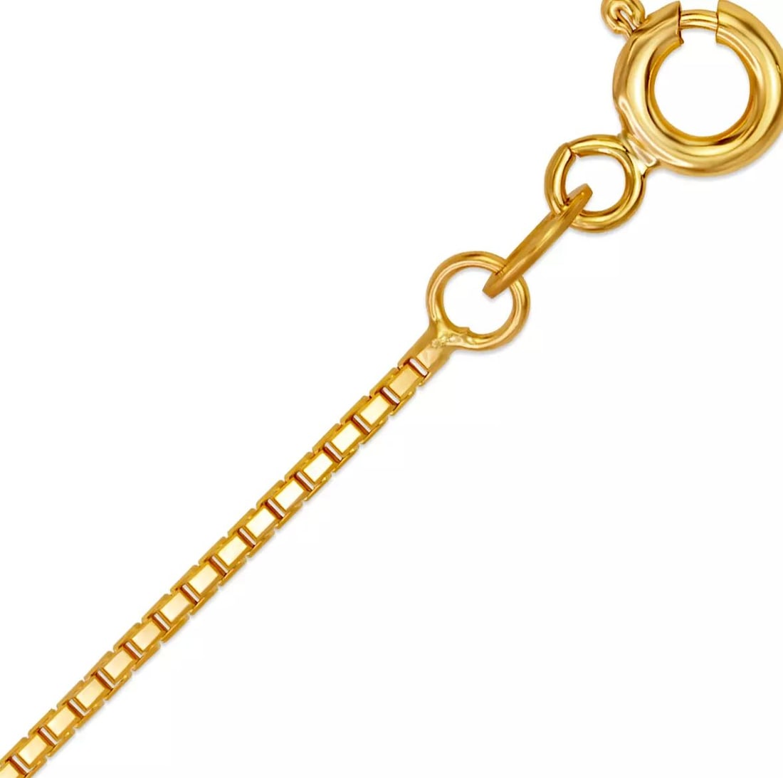 NEW 14K YELLOW GOLD BOX CHAIN NECKLACE (1 of 2)
