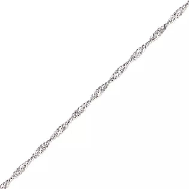 NEW 14K WHITE GOLD SINGAPORE CHAIN NECKLACE (1 of 2)