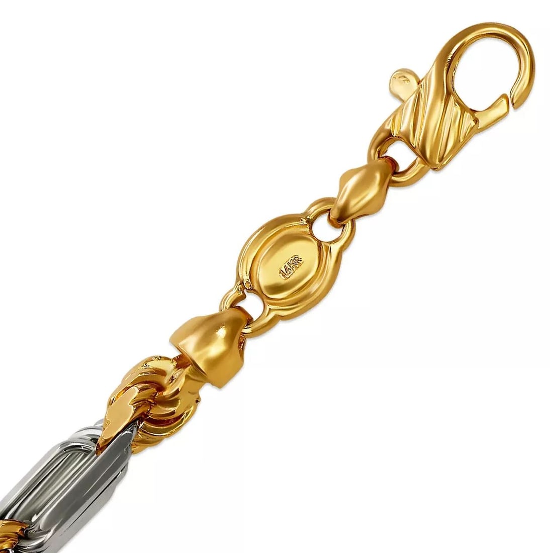 NEW 14K TWO TONE GOLD FIGAROPE CHAIN NECKLACE (1 of 2)