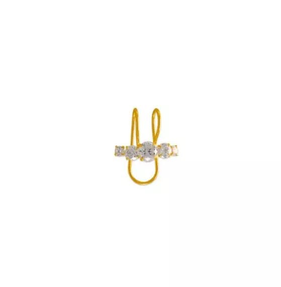 NEW 14K YELLOW GOLD CZ CUFF EARRINGS: NEW 14K YELLOW GOLD CZ CUFF EARRINGS 14K Yellow Gold Approx. Cuff: 5x11mm, CZ: 4x11mm Cubic Zirconia Weight: 2.0 Grams
