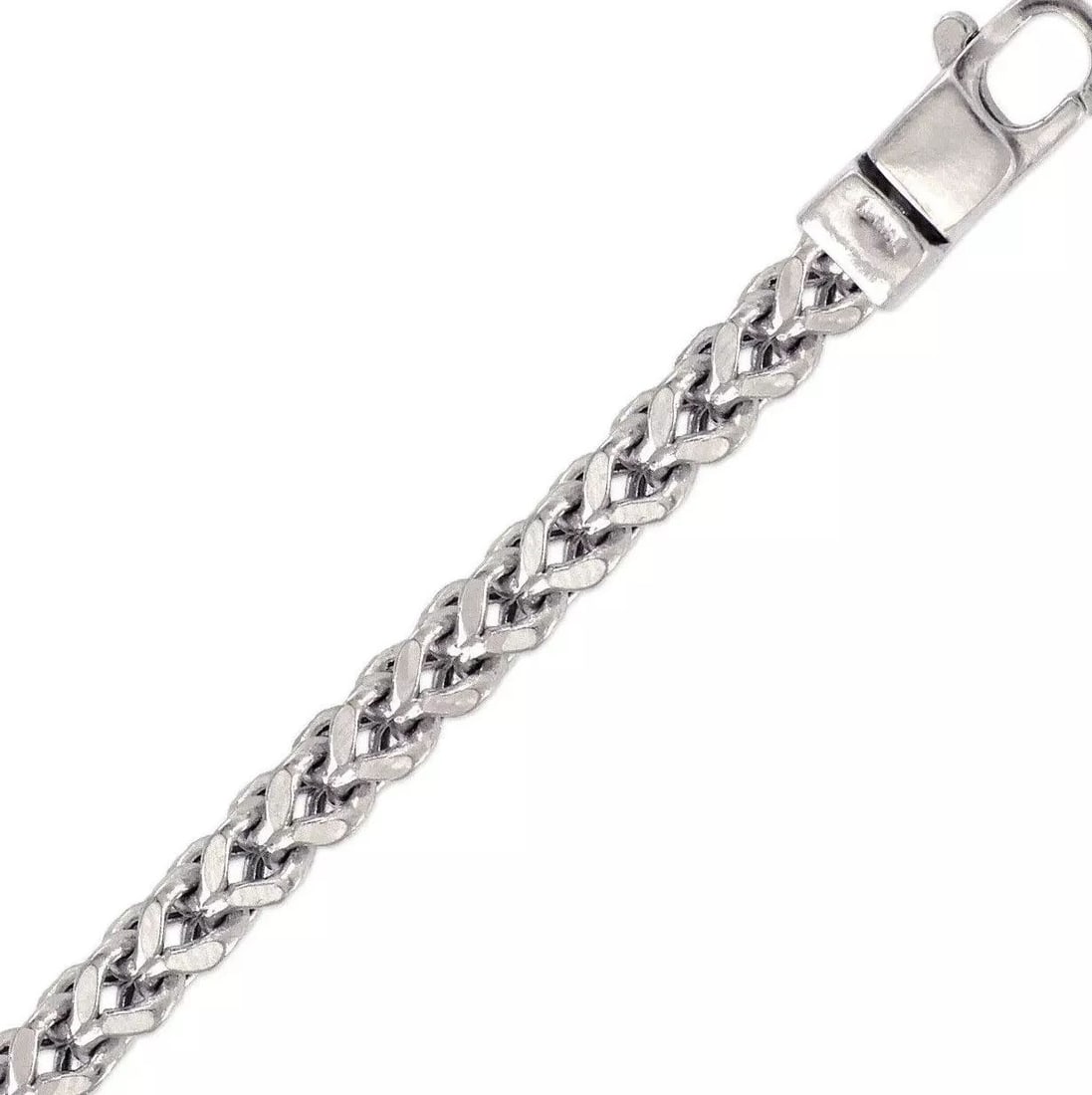 NEW 14K WHITE GOLD HOLLOW FRANCO CHAIN NECKLACE: NEW 14K WHITE GOLD HOLLOW FRANCO CHAIN NECKLACE 14K White Gold Apx Weight 2.0mm 18" = 5.1g 2.7mm 18" = 10.0g 3.3mm 18" = 16.0g 3.7mm 18" = 20.7g High Polished Hollow Lobster Lock Available in Yellow a