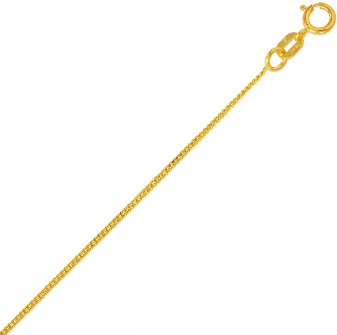 NEW 14K YELLOW GOLD BABY CURB CHAIN NECKLACE (1 of 2)