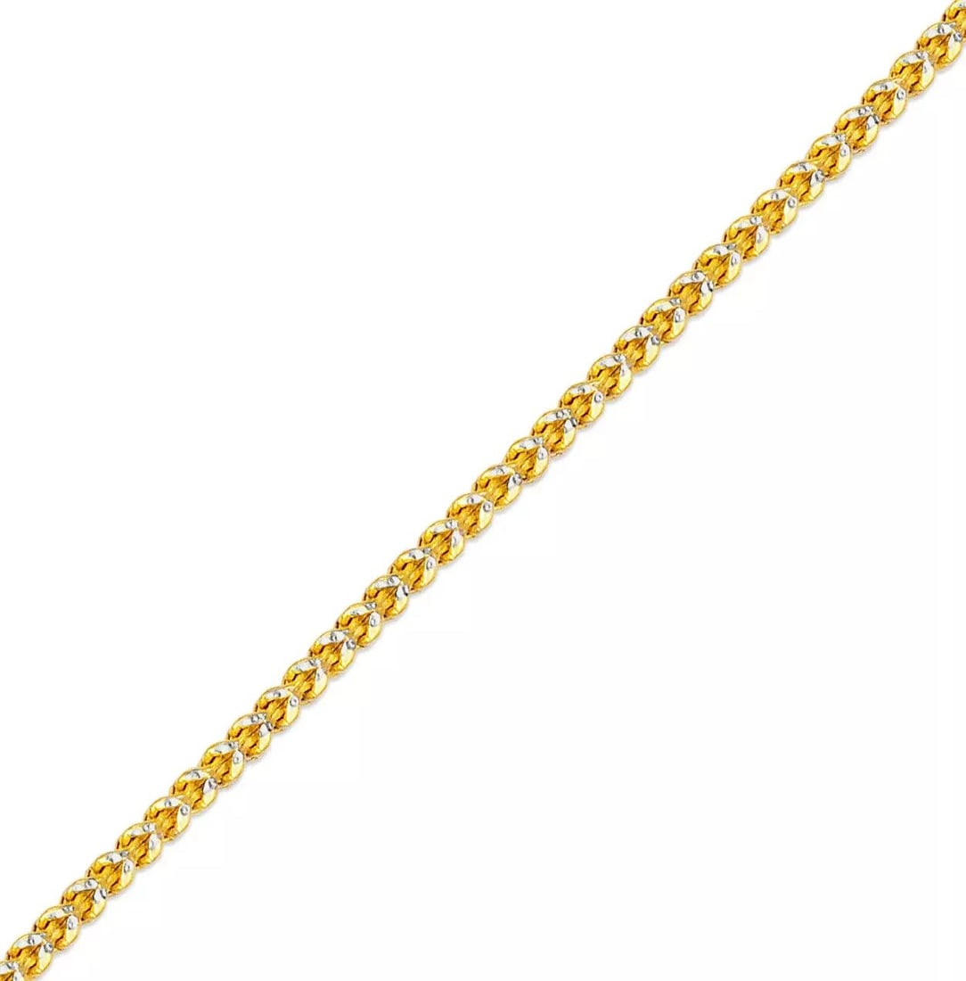 NEW 14K WHITE PAVE GOLD HOLLOW FRANCO CHAIN NECKLACE: NEW 14K WHITE PAVE GOLD HOLLOW FRANCO CHAIN NECKLACE 14K White Pave Gold Apx Weight 2.0mm 18" = 5.4g High Polished Hollow Lobster Lock Available in Yellow and White Gold