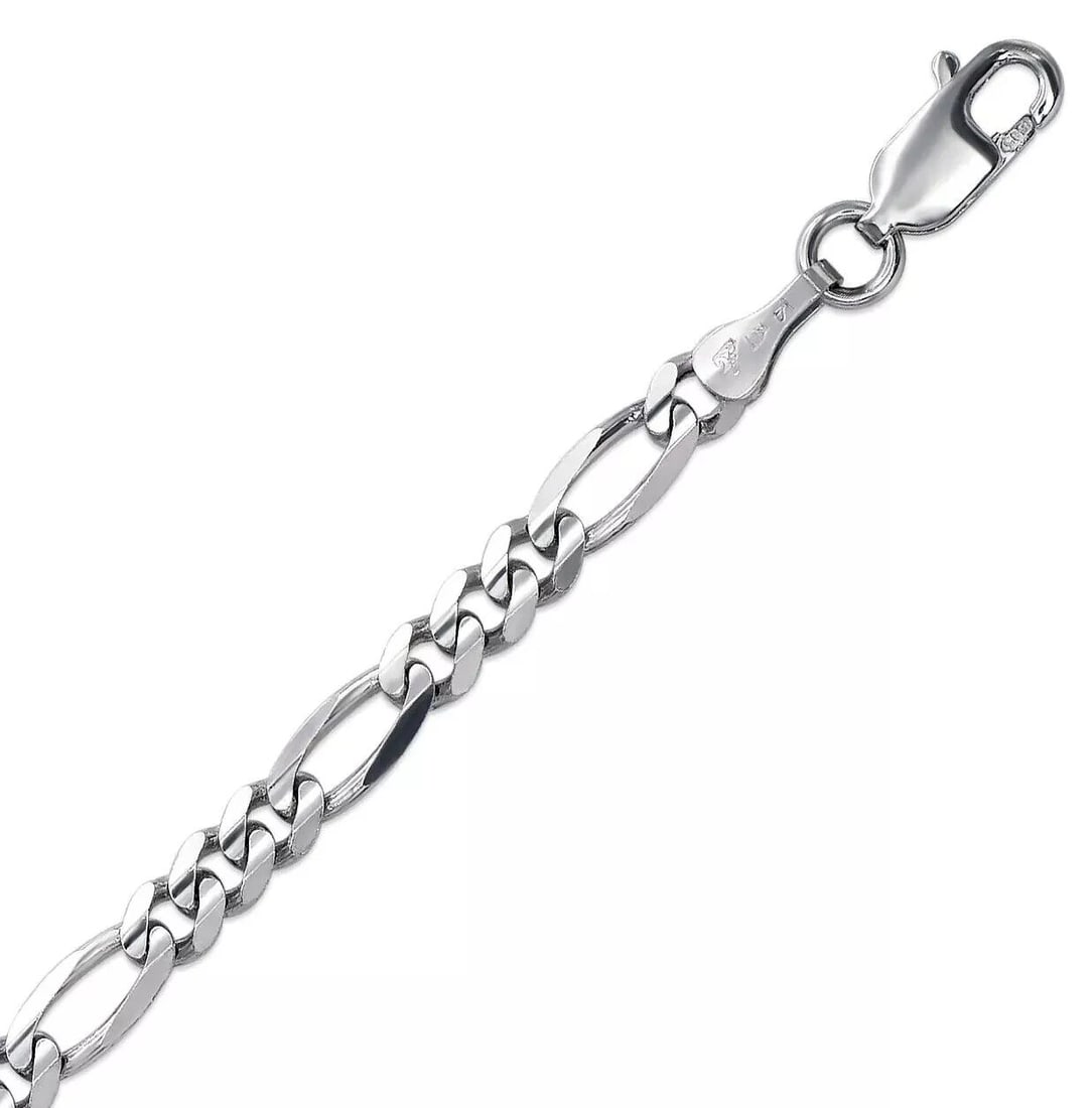 NEW 14K WHITE GOLD FIGARO CHAIN NECKLACE (1 of 2)