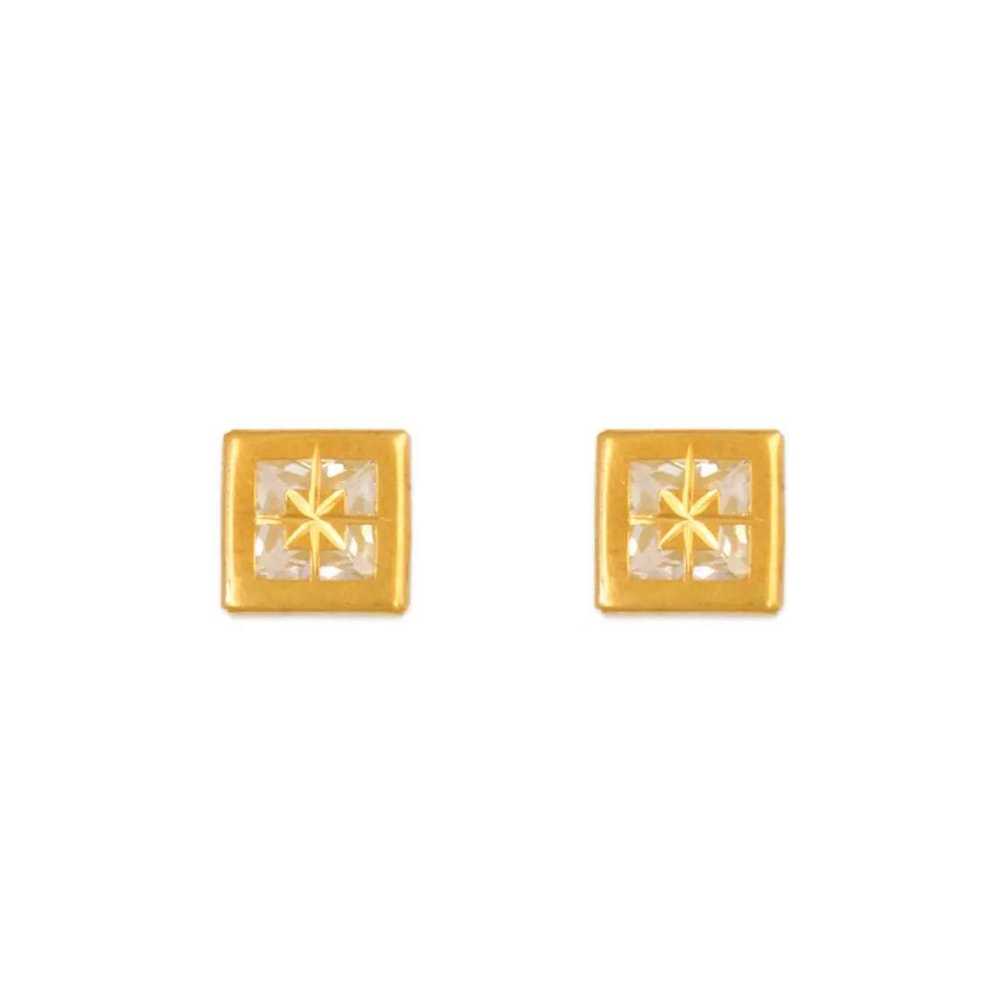 NEW 14K YELLOW GOLD 6mm SQUARE BEZEL CZ STUD EARRINGS: NEW 14K YELLOW GOLD 6mm SQUARE BEZEL CZ STUD EARRINGS 14K Yellow Gold Approx. 6mm Cubic Zirconia Screw Backing Available in Sizes 4mm-6mm Weight: 2.0 Grams