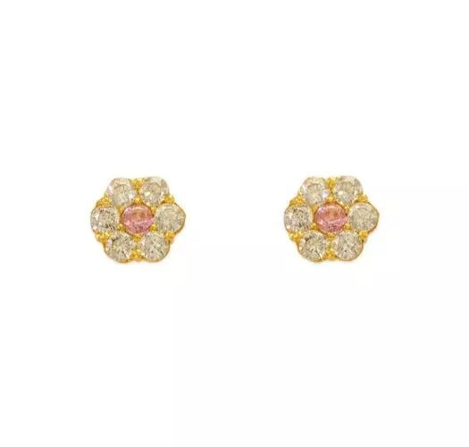NEW 14K YELLOW GOLD DANGLING PACIFIER CZ STUD EARRINGS: NEW 14K YELLOW GOLD DANGLING PACIFIER CZ STUD EARRINGS 14K Yellow Gold Approx. 5mm Cubic Zirconia Screw Backing Weight: 2.0 Grams