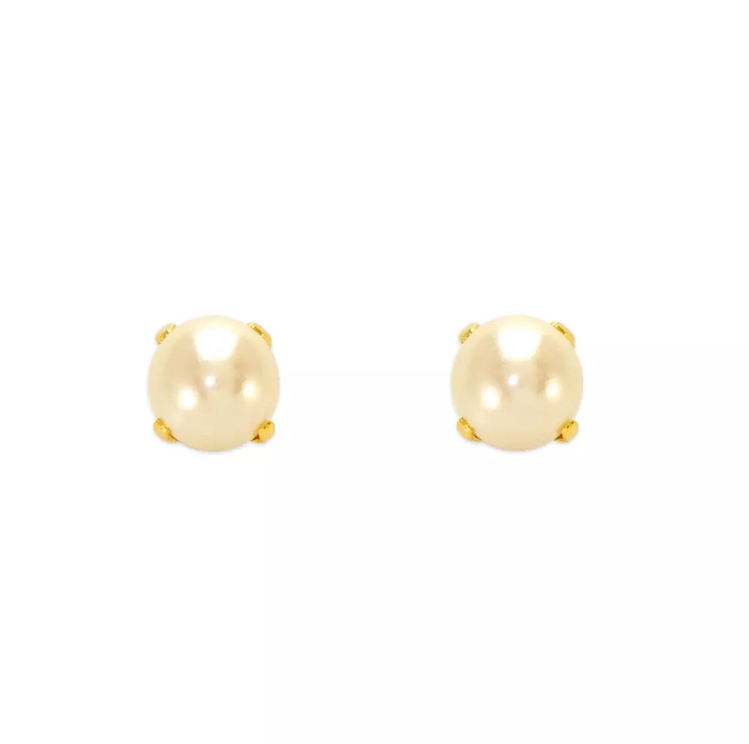 NEW 14K YELLOW GOLD PEARL STUD EARRINGS: NEW 14K YELLOW GOLD PEARL STUD EARRINGS 14K Yellow Gold Approx. 5mm Screw Backing Weight: 2.0 Grams