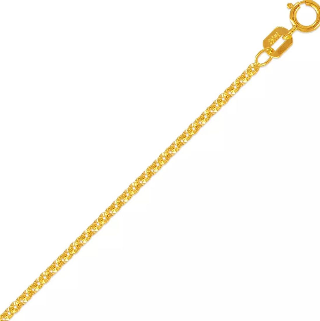 NEW 14K YELLOW GOLD ROLE STAR CHAIN NECKLACE: NEW 14K YELLOW GOLD ROLE STAR CHAIN NECKLACES 14K Yellow Gold Apx Weight 1.5mm 18" = 2.1g Spring Lock Available in White Gold