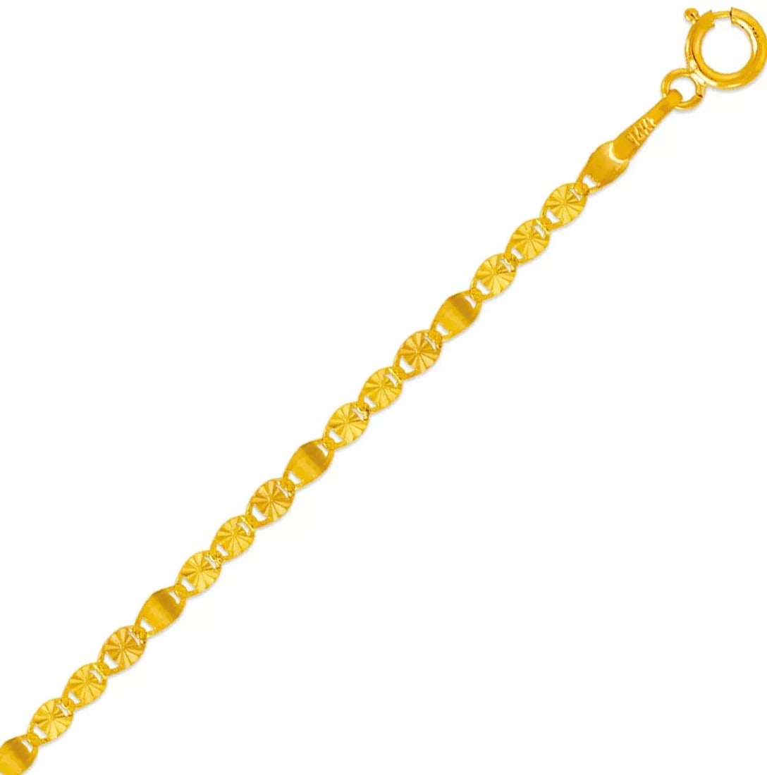 NEW 14K YELLOW GOLD VALENTINO 3+1 CHAIN NECKLACE (1 of 1)