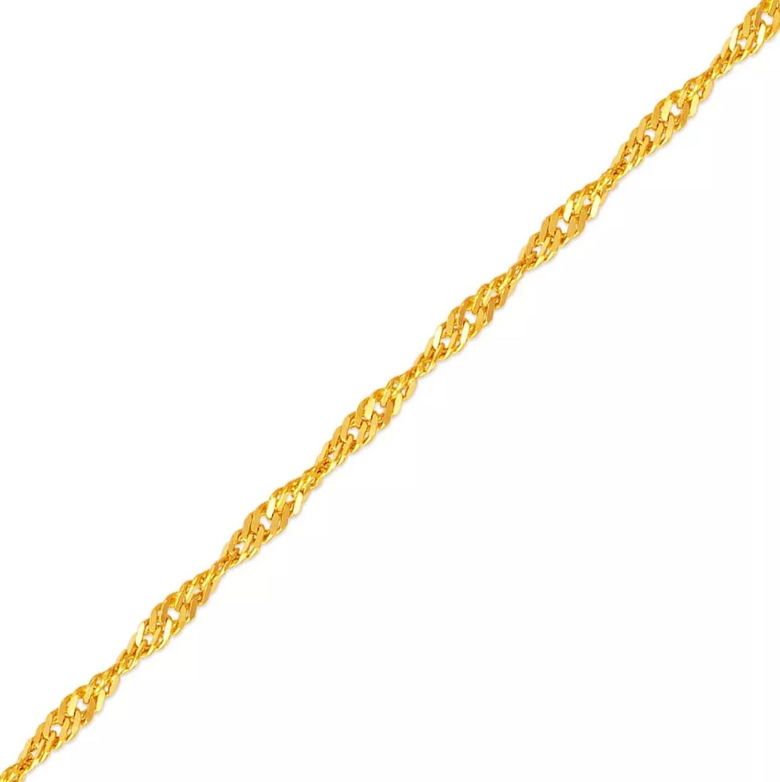 NEW 14K YELLOW GOLD SINGAPORE CHAIN NECKLACE (1 of 2)