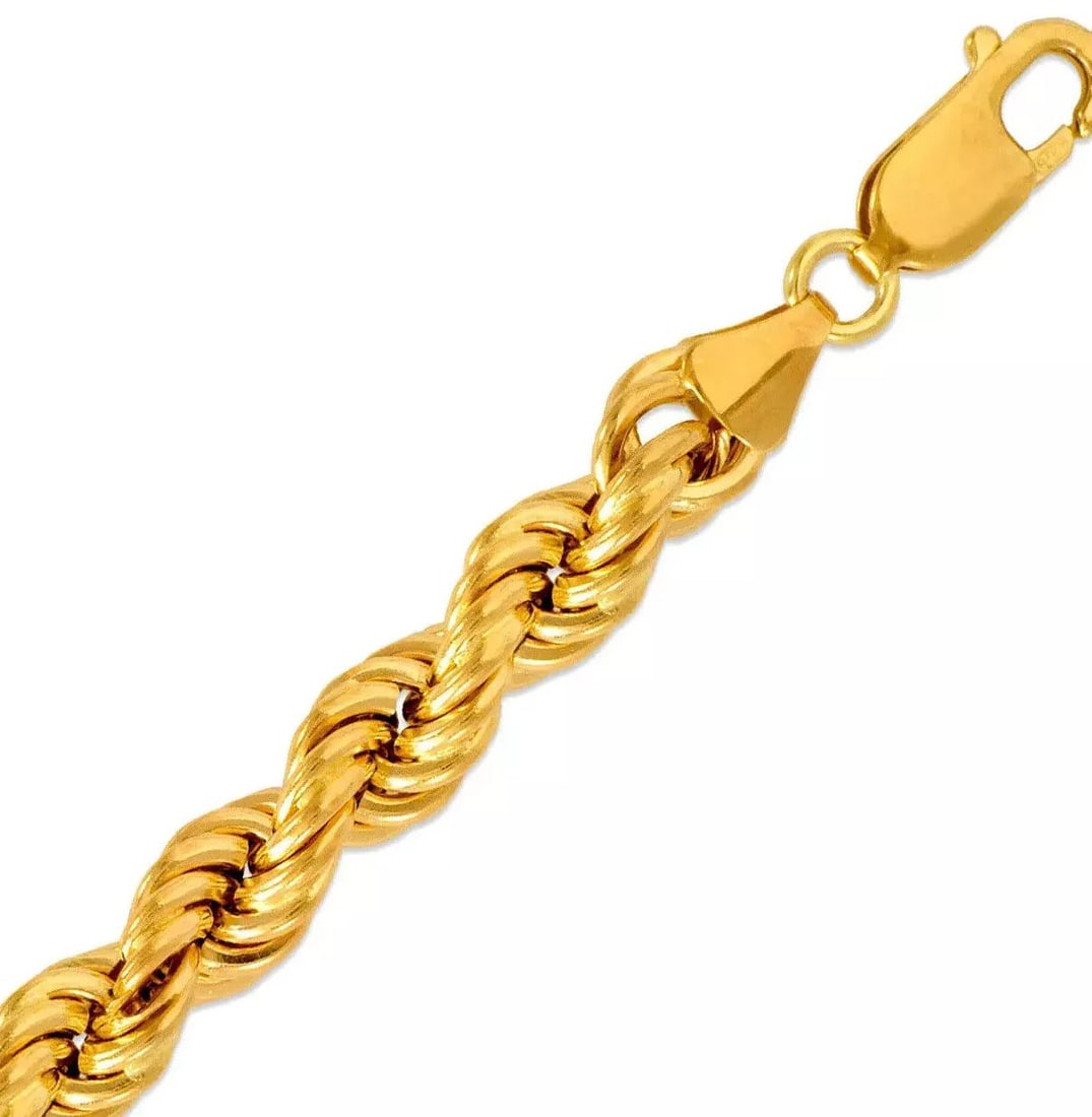 NEW 14K YELLOW GOLD HOLLOW ROPE CHAIN NECKLACE (1 of 2)