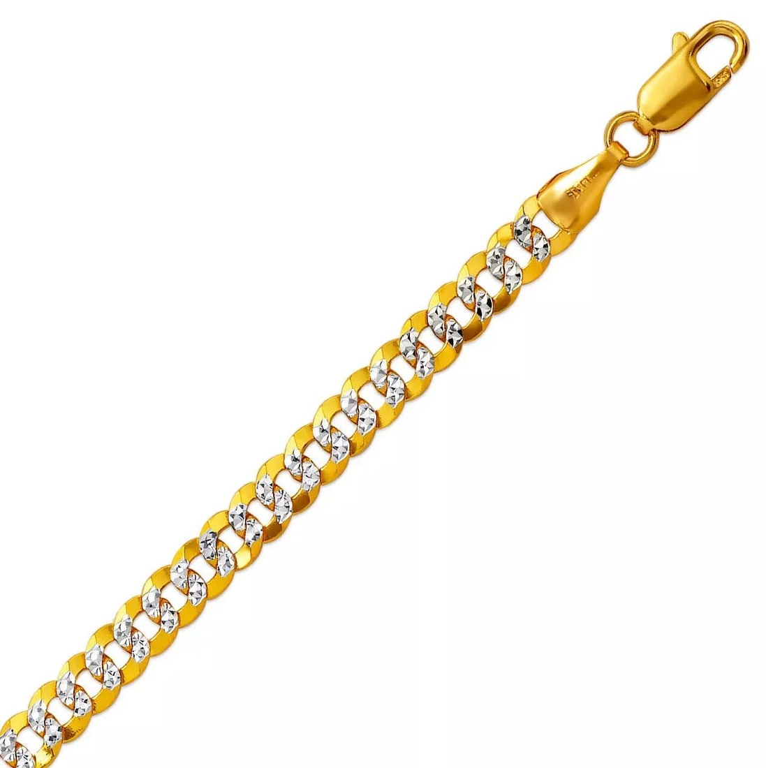 NEW 14K WHITE PAVE GOLD CURB LIGHT CHAIN NECKLACE: NEW 14K WHITE PAVE GOLD CURB LIGHT CHAIN NECKLACE Apx Weight 3.0mm 18" = 5.7g 4.0mm 18" = 9.7g 5.0mm 18" = 13.2g 6.0mm 18" = 19.2g 6.5mm 18" = 5.0g 7.0mm 18" = 5.0g 9.0mm 18" = 5.0g 11mm 18" = 5.0g Hi