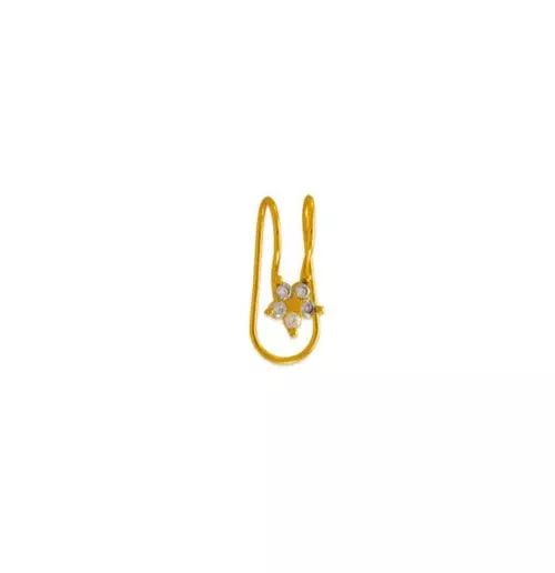 NEW 14K TWO-TONE GOLD GUADALUPE CZ EARRINGS: NEW 14K TWO-TONE GOLD GUADALUPE CZ EARRINGS 14K Two Tone Gold Approx. 8x44mm Diamond Cut/Cubic Zirconia Push Backing Weight: 2.0 Grams