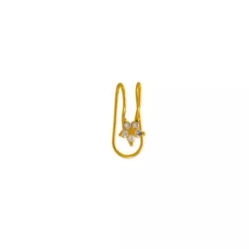 NEW 14K YELLOW GOLD STAR CZ CUFF EARRINGS: NEW 14K YELLOW GOLD STAR CZ CUFF EARRINGS 14K Yellow Gold Approx. Cuff: 5.5x11mm, CZ: 3.5mm Cubic Zirconia Available Colors: Red and White Weight: 2.0 Grams