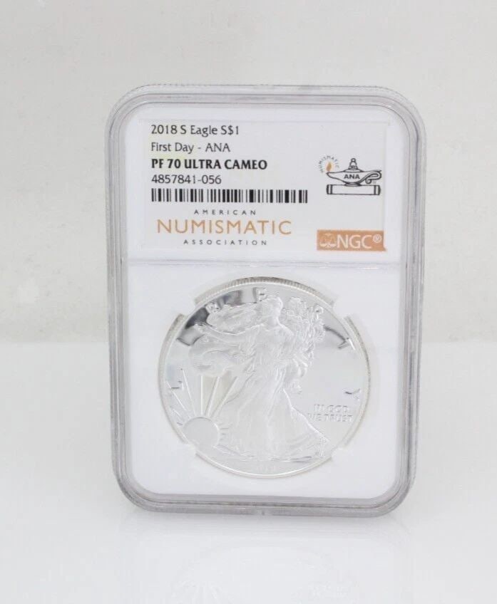 2018 S NGC FIRST DAY ANA PF 70 ULTRA CAMEO PROOF AMERICAN SILVER EAGLE 1 OZ RARE (1 of 2)