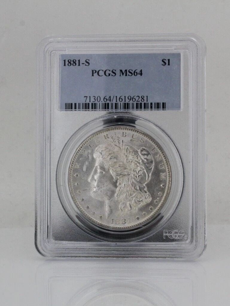 1881-S $1 MORGAN SILVER DOLLAR PCGS MS64 (1 of 2)