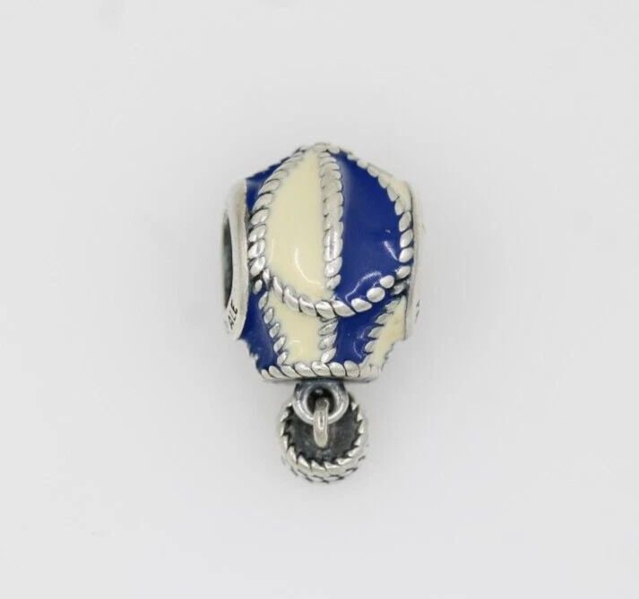 PANDORA STERLING SILVER UP & AWAY HOT AIR BALLOON DANGLE CHARM 791145ENMX: PANDORA STERLING SILVER UP & AWAY HOT AIR BALLOON DANGLE CHARM 791145ENMX Description Authentic Pandora Sterling Silver UP & Away Blue Enamel Hot Air Balloon 791145ENMX Dangle Charm Pandora charm is i