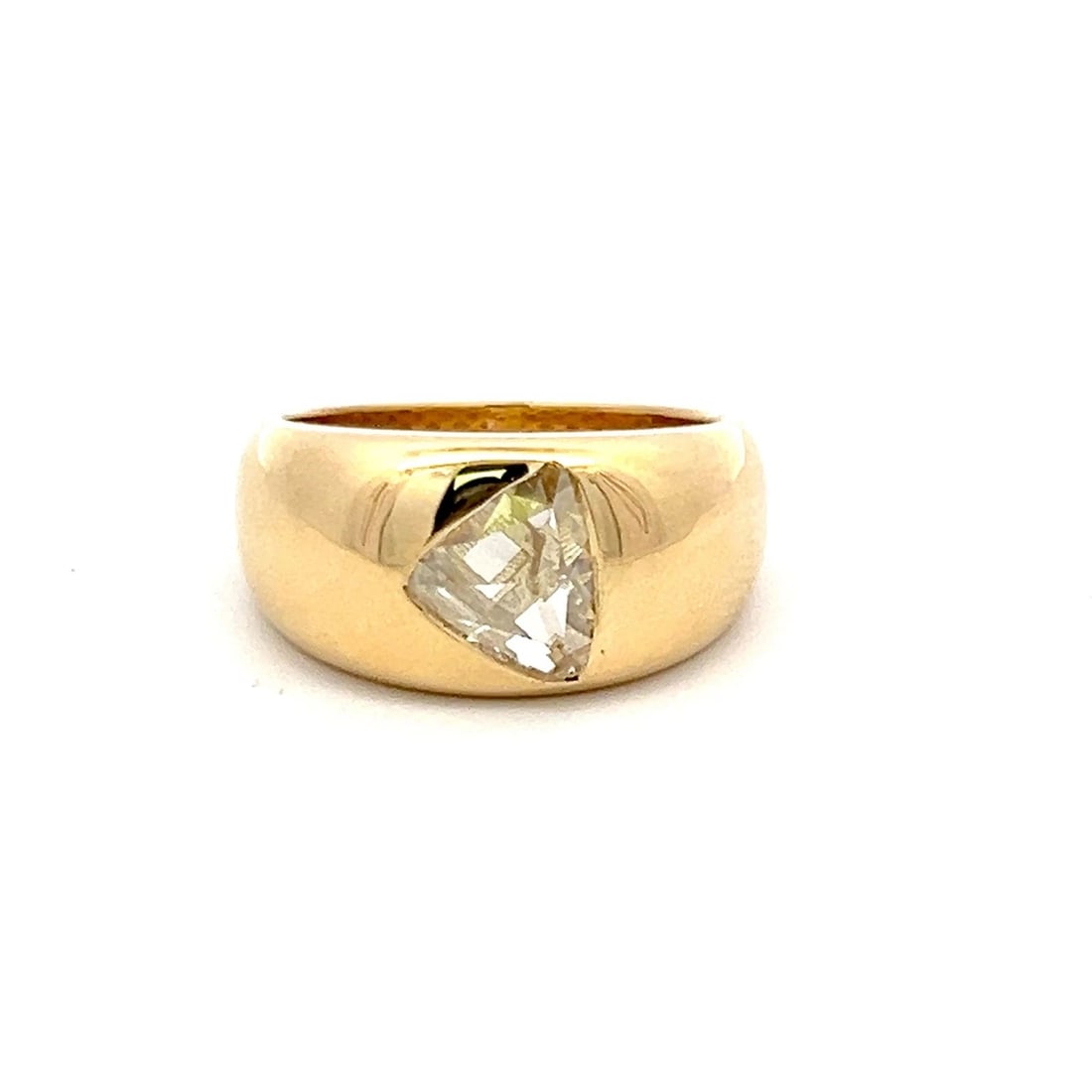 1.06 CARAT ROSE CUT DIAMOND 18K YELLOW GOLD ENGAGEMENT RING (1 of 2)