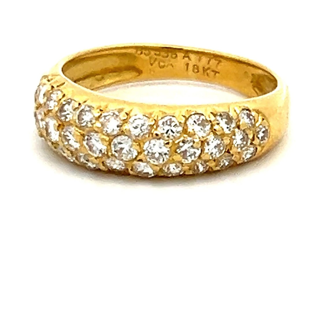 VAN CLEEF & ARPELS 18K YELLOW GOLD BAND RING WITH 0.75CT E VS1 DIAMONDS (1 of 2)