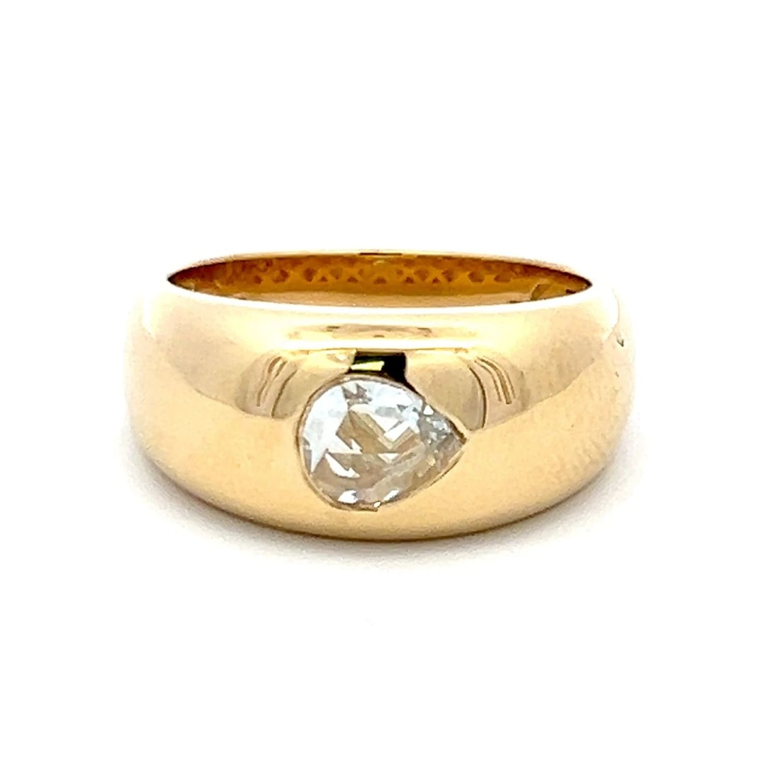 0.55 CARAT PEAR SHAPE DIAMOND 18K YELLOW GOLD ENGAGEMENT RING (1 of 2)