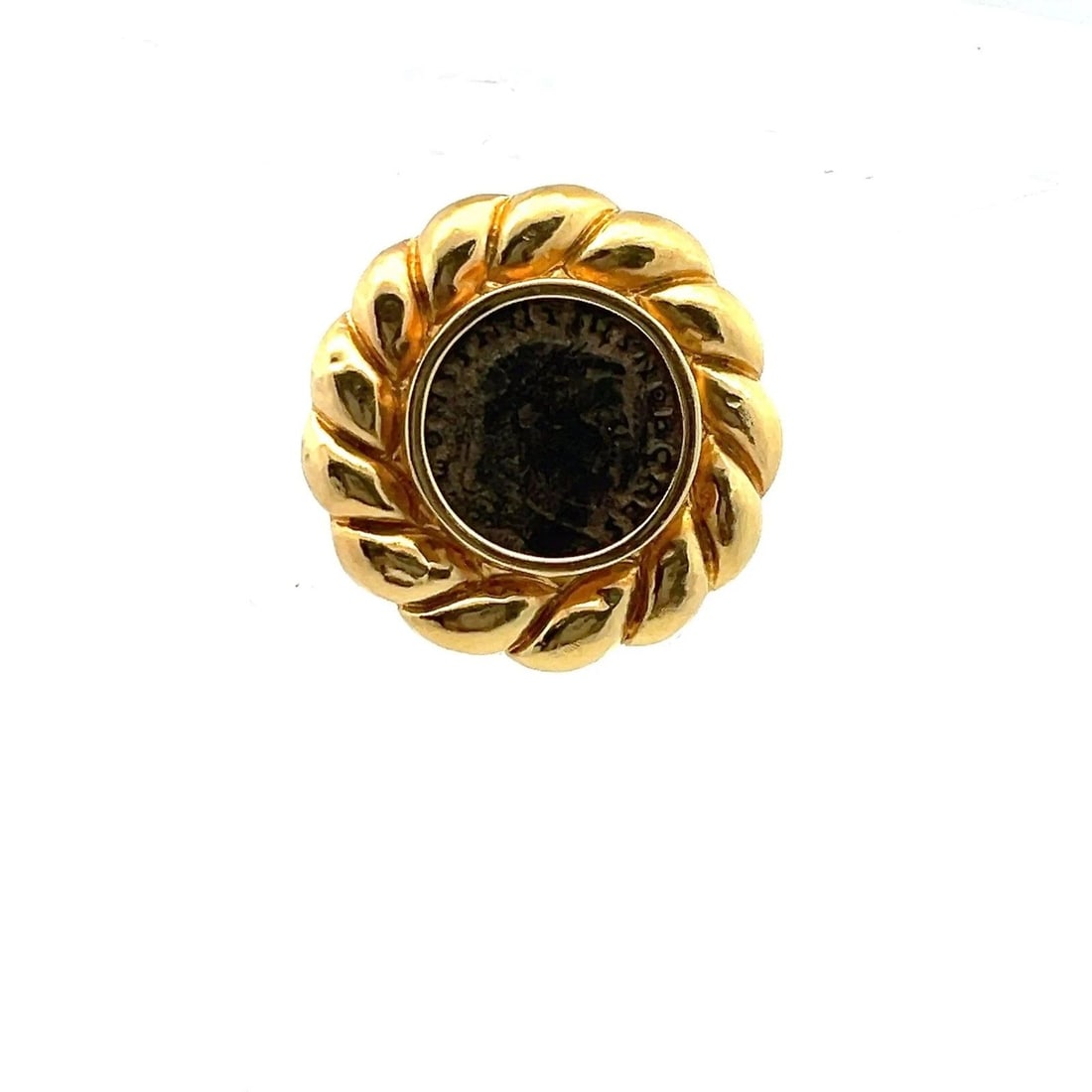 ANTIQUE 17.80 GRAMS 18 KARAT YELLOW GOLD COIN PIN BROOCH (1 of 2)