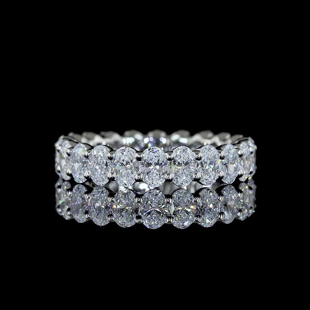 LAB-GROWN 2 CARAT OVAL - DIAMOND PLATINUM ETERNITY BAND ETERNITY BAND (1 of 2)