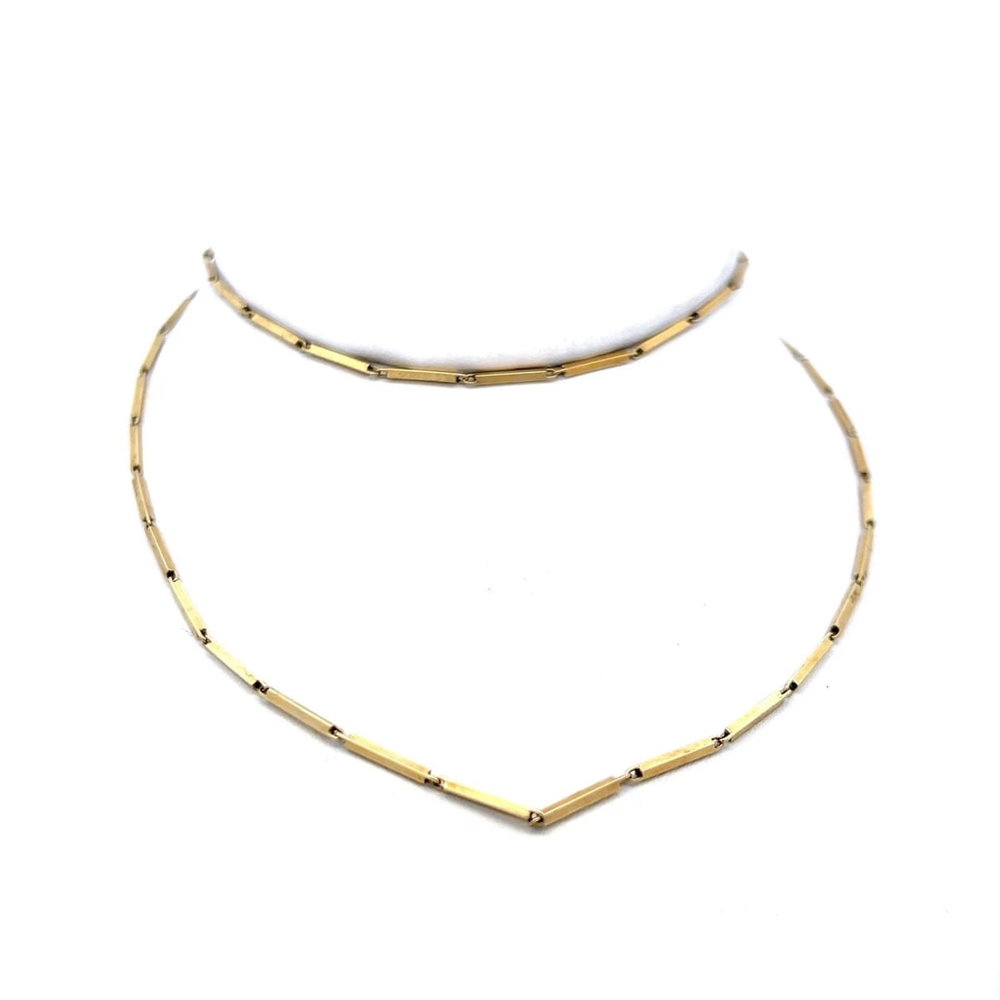 VINTAGE 10.70 GRAMS 24 INCH 14 KARAT YELLOW GOLD LINK NECKLACE (1 of 2)