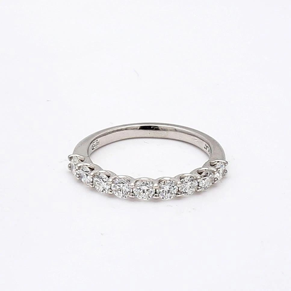 0.90 CARAT ROUND BRILLIANT G VS1 DIAMOND PLATINUM BAND RING (1 of 2)