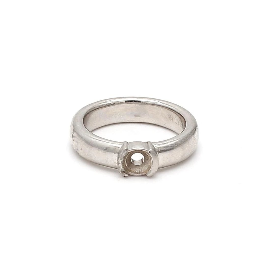 TIFFANY & CO VINTAGE 9.90 GRAMS SIZE 5 PLATINUM SEMI MOUNT RING (1 of 2)