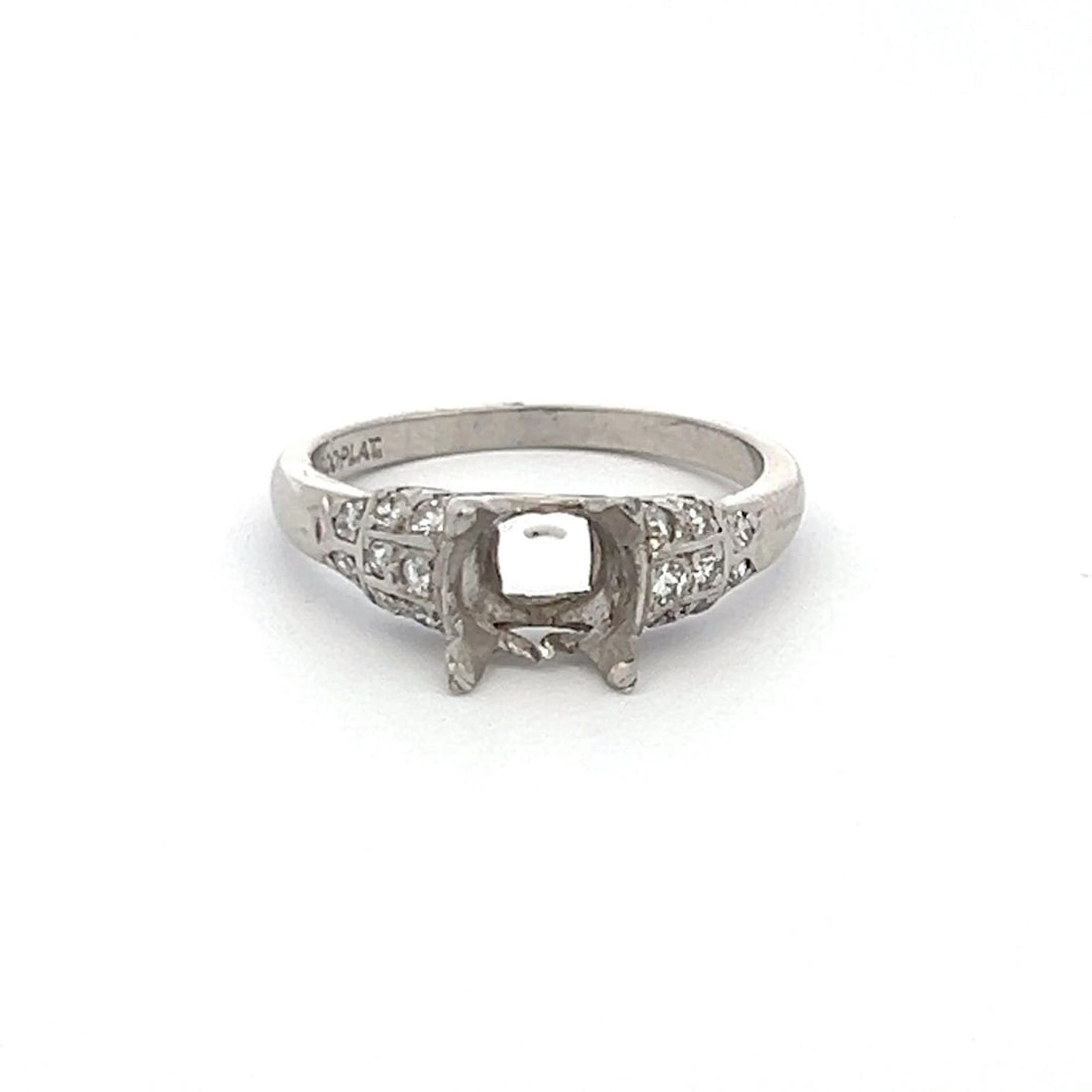 0.48 CARAT ROUND BRILLIANT H VS1 DIAMOND WHITE PLATINUM SEMI MOUNT RING (1 of 2)