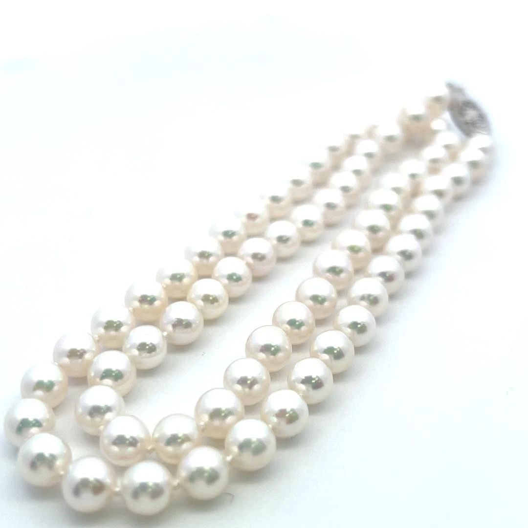 6-6.5 MM PEARL 18 INCH 14 KARAT WHITE GOLD BEED NECKLACE (1 of 2)