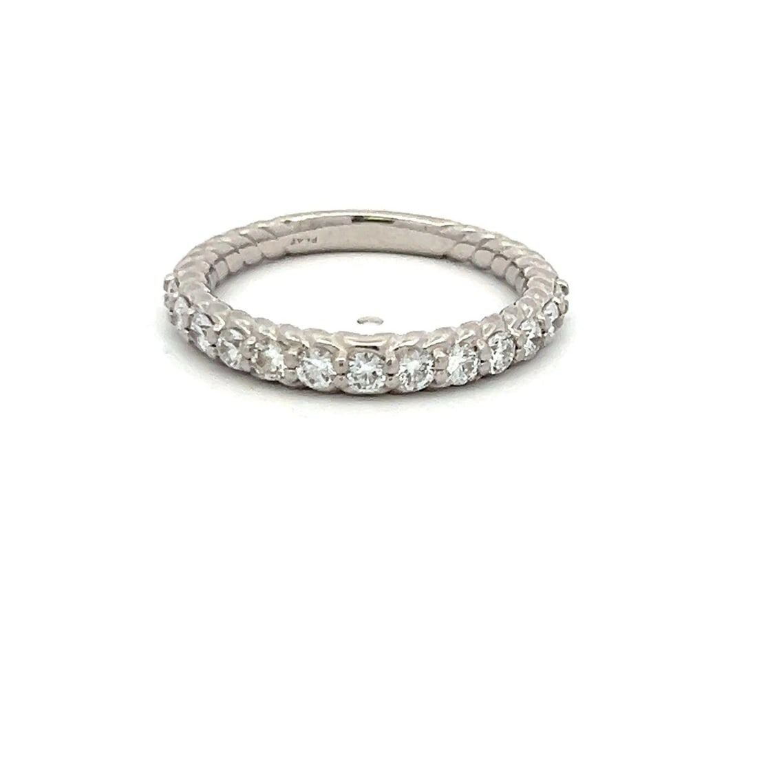 0.75 CARAT ROUND BRILLIANT I VS1 DIAMOND PLATINUM BAND RING (1 of 2)