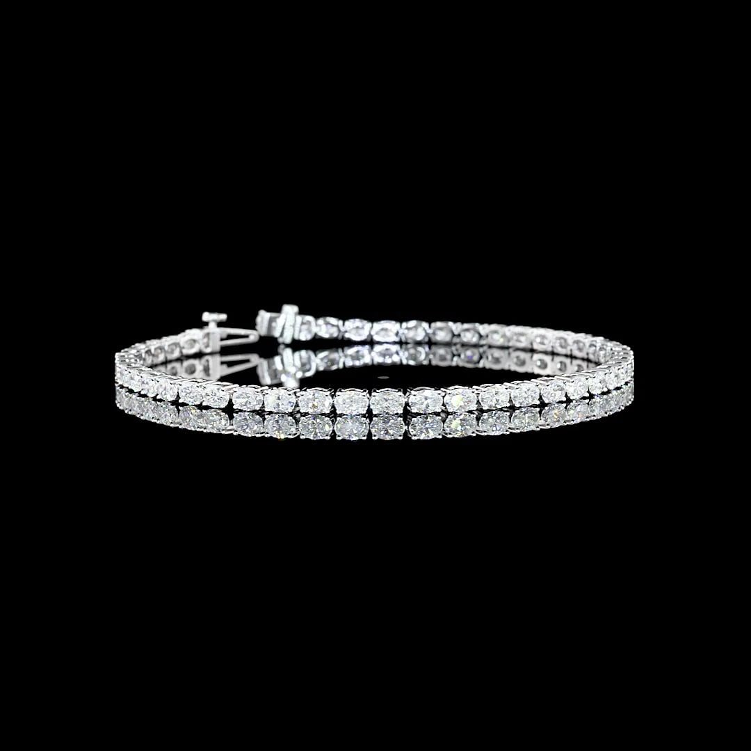 LAB-GROWN 4.41 CARAT OVAL F-VS2 DIAMOND 14K WHITE GOLD TENNIS BRACELET: LAB-GROWN 4.41 CARAT OVAL F-VS2 DIAMOND 14K WHITE GOLD TENNIS BRACELET Lab-Grown 4.41 Carat Oval F-VS2 Diamond 14K White Gold Tennis Bracelet Details Department Unisex Adults Main Stone No Stone Metal