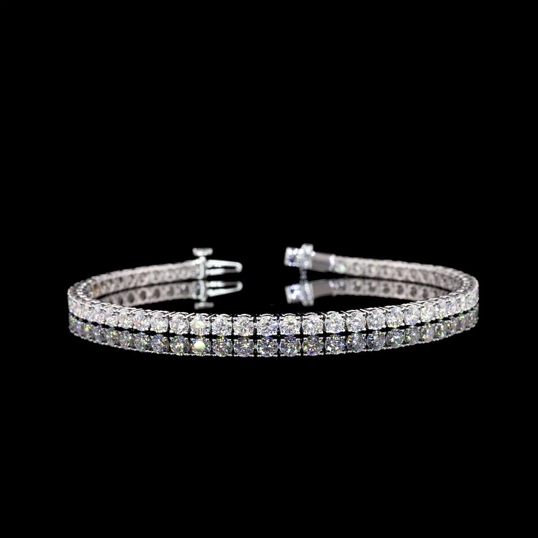 LAB-GROWN 5.02 CARAT ROUND F-VS2 DIAMOND 14K WG TENNIS BRACELET: LAB-GROWN 5.02 CARAT ROUND F-VS2 DIAMOND 14K WG TENNIS BRACELET Lab-Grown 5.02 Carat Round F-VS2 Diamond 14K White Gold Tennis Bracelet Details Department Unisex Adults Main Stone No Stone Metal White