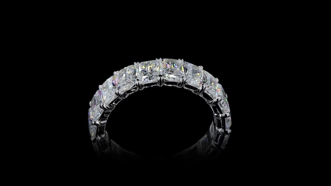 LAB-GROWN 5.87 CARAT RADIANT F-VS2 DIAMOND 14K WHITE GOLD ETERNITY BAND ETERNITY: LAB-GROWN 5.87 CARAT RADIANT F-VS2 DIAMOND 14K WHITE GOLD ETERNITY BAND ETERNITY Title: High-quality Brand-New Echo Friendly Elegant Lab-Grown 5.87 Carat Radiant F-VS2 Diamond 14K White Gold Eternity