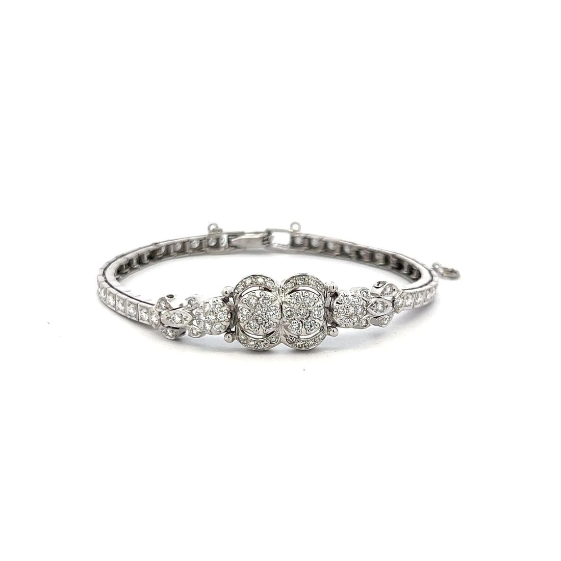 2.60 CARAT OLD EUROPEAN CUT DIAMOND PLATINUM ART DECO BRACELET (1 of 2)