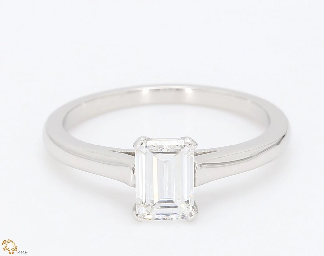 TIFFANY & CO.. 0.56 CARAT EMERALD SHAPE E-VVS2 DIAMOND PLATINUM RING: TIFFANY & CO.. 0.56 CARAT EMERALD SHAPE E-VVS2 DIAMOND PLATINUM RING Tiffany & Co. Tiffany & Co.. 0.56 Carat Emerald Shape E-VVS2 Diamond Platinum Ring Details Department Unisex Adults Main Stone Diam