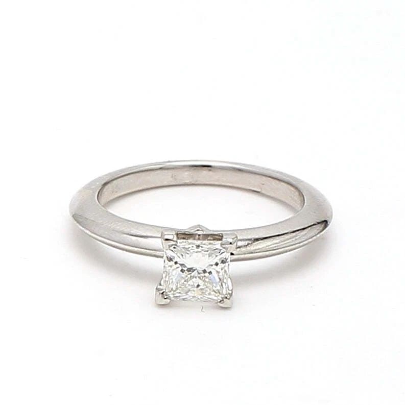 TIFFANY & CO.. 0.55 CARAT H-VS1 DIAMOND PLATINUM ENGAGEMENT RING: TIFFANY & CO.. 0.55 CARAT H-VS1 DIAMOND PLATINUM ENGAGEMENT RING Tiffany & Co. Tiffany & Co.. 0.55 Carat H-VS1 Diamond Platinum Engagement Ring Details Department Unisex Adults Main Stone Diamond Meta