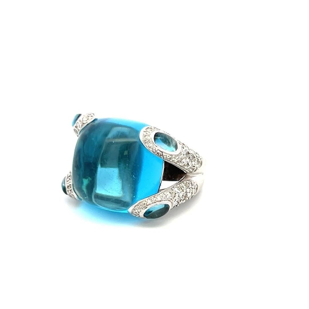 1.50 CARAT ROUND BRILLIANT DIAMOND PLATINUM COCKTAIL RING (1 of 2)