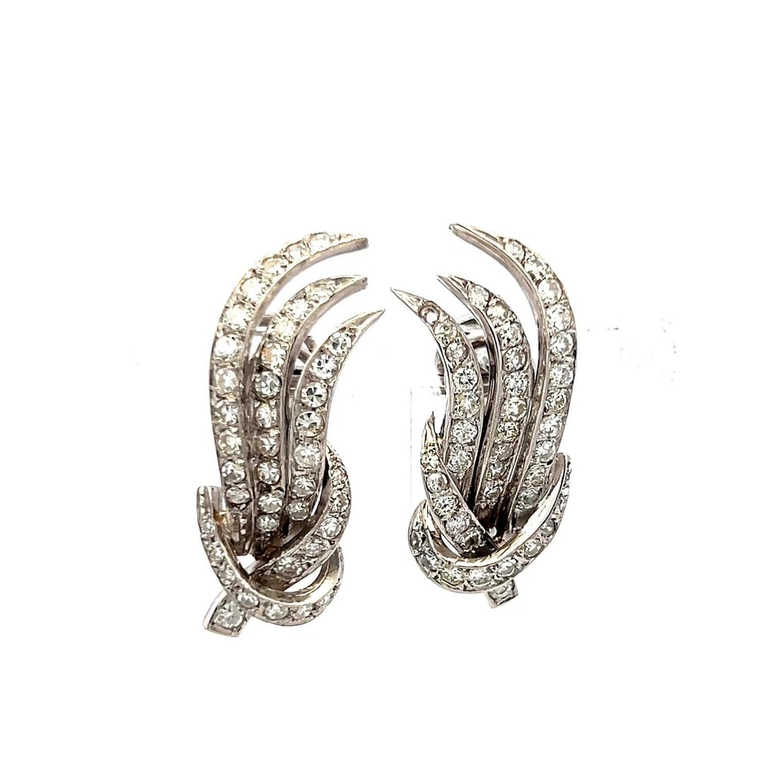 1.50 CARAT CIRCULAR BRILLIANT CUT I VS DIAMOND PLATINUM CLIP ON EARRINGS (1 of 2)