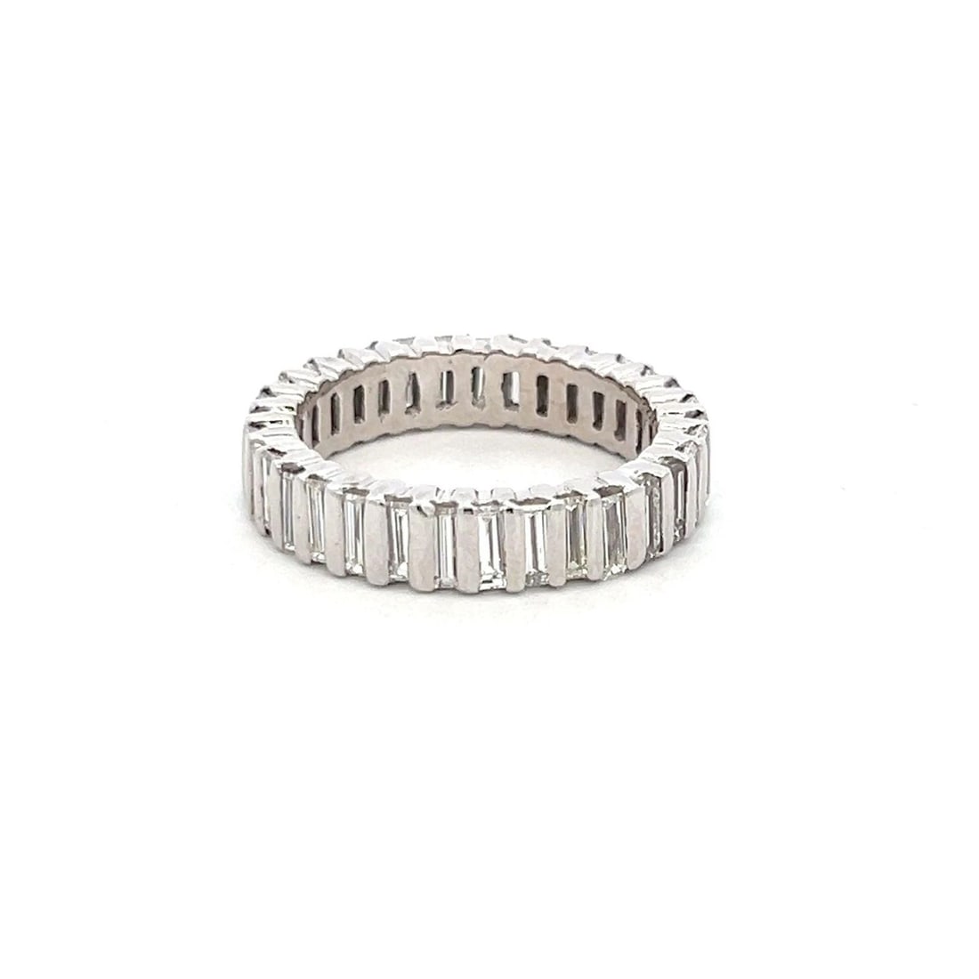 2.25 CARAT BAGUETTE SHAPE G VS1 DIAMOND PLATINUM ETERNITY BAND RING (1 of 2)