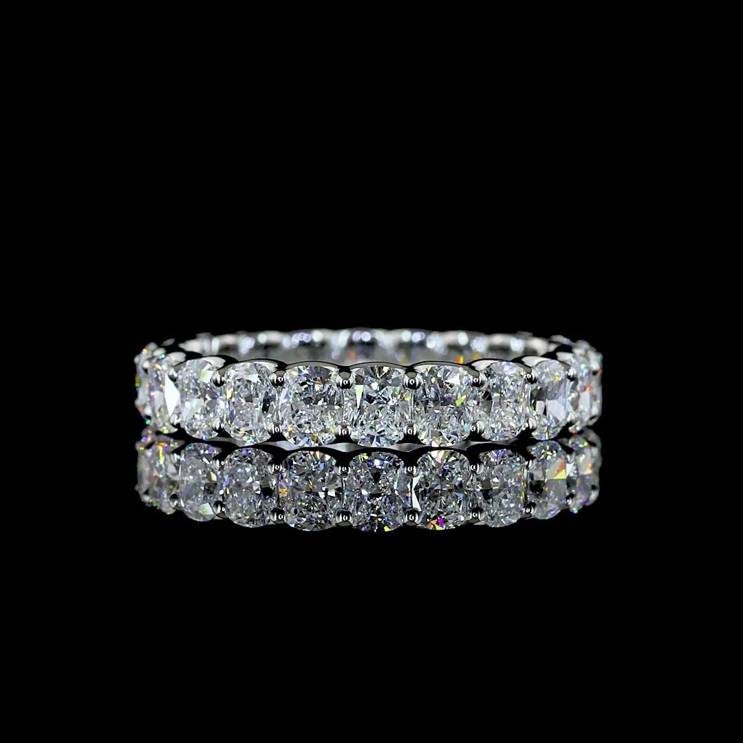LAB-GROWN 3.72 CARAT CUSHION BRILLIANT E-VS DIAMOND PLATINUM ETERNITY BAND ETERN: LAB-GROWN 3.72 CARAT CUSHION BRILLIANT E-VS DIAMOND PLATINUM ETERNITY BAND ETERN Title: High-quality Brand-New Echo Friendly Elegant Lab-Grown 3.72 Carat Cushion Brilliant E-VS Diamond Platinum Eterni